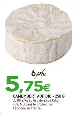 naturéO CAMEMBERT AOP BIO offre