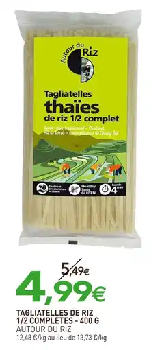 naturéO AUTOUR DU RIZ Tagliatelles de riz 1/2 complètes - 400 g offre