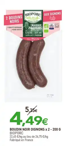 naturéO BIOPORC Boudin Noir Oignons x 2 offre