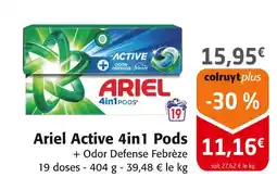 Colruyt Ariel Ariel Active 4in1 Pods offre