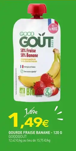 naturéO GOODGOUT Gourde fraise banane - 120 g offre
