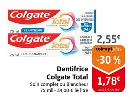 Colruyt COLGATE Dentifrice total offre