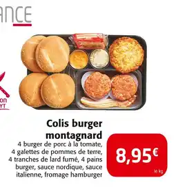 Colruyt Colis burger montagnard offre