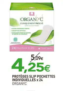 naturéO ORGANYC Protèges slip pochettes individuelles x 24 offre