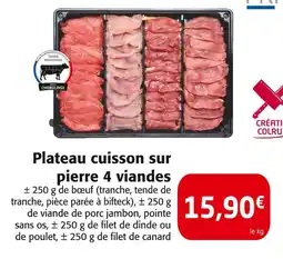 Colruyt Plateau cuisson sur pierre 4 viandes offre