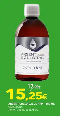 naturéO CATALYONS Argent colloidal 20 ppm - 500 ml offre