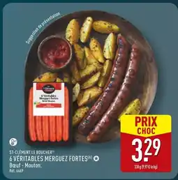 ALDI ST-CLÉMENT LE BOUCHER 6 VÉRITABLES MERGUEZ FORTES offre