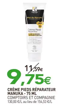 naturéO COMPTIORS ET COMPAGNIE Crème pieds réparatrice Manuka offre