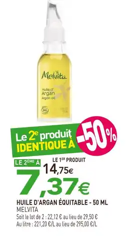naturéO Melvita Huile d'Argan équitable offre