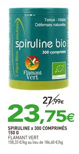 naturéO FLAMANT VERT Spiruline x 300 comprimés 150 g offre