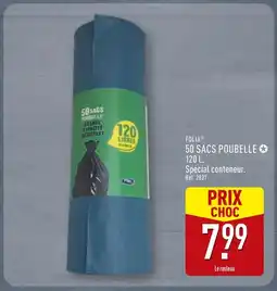 ALDI FOLIA 50 Sacs Poubelle 120 L offre