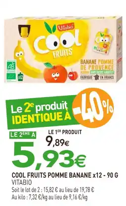 naturéO VITABIO Cool fruits pomme banane x12 - 90 g offre