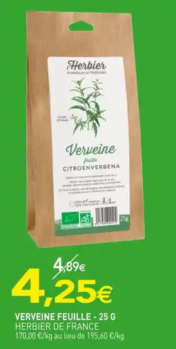 naturéO HERBIER DE FRANCE Verveine feuille - 25 g offre