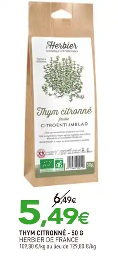 naturéO HERBIER DE FRANCE Thym citronné - 50 g offre
