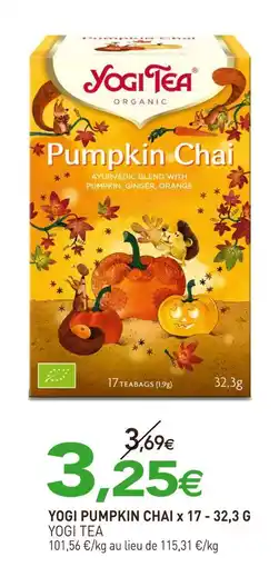 naturéO YOGI Pumpkin Chai x 17 - 32,3g offre