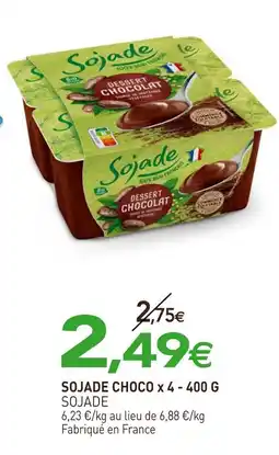 naturéO SOJADE SOJADE CHOCO x 4 - 400 G offre