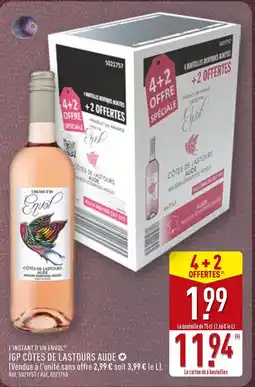 ALDI L'Instant d'un L’INSTANT D’UN ENVOL IGP Côtes de Lastours Aude offre