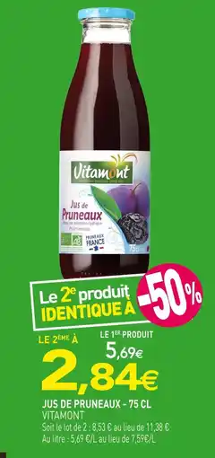 naturéO VITAMONT Jus de pruneaux offre