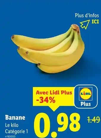 Lidl Banane offre