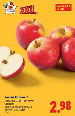Lidl Pomme Bicolore offre