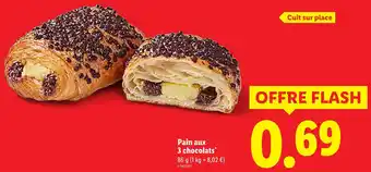 Lidl Pain aux 3 chocolats offre
