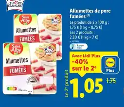 Lidl Saint Alby Allumettes fumées offre