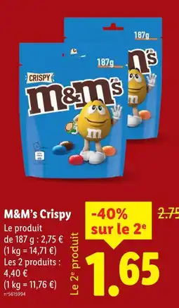 Lidl M&M's Crispy offre