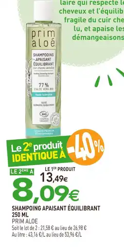 naturéO PRIM ALOE Shampoing apaisant équilibrant offre
