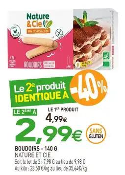 naturéO NATURE ET CIE Boudoirs - 140 g offre