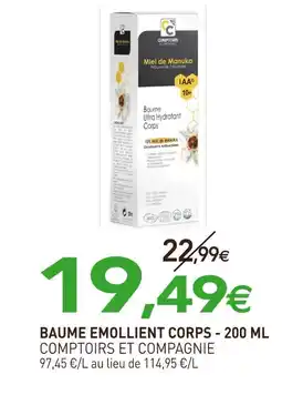 naturéO COMPTIORS ET COMPAGNIE Baume emollient corps - 200 ml offre