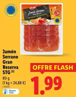 Lidl Jamón Serrano Gran Reserva STG offre