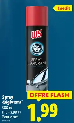 Lidl W5 Spray dégivrant offre