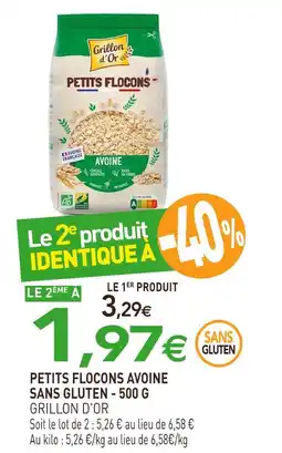 naturéO GRILLON D'OR Petits flocons avoine sans gluten offre