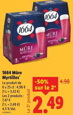 Lidl 1664 Mûre myrtille offre