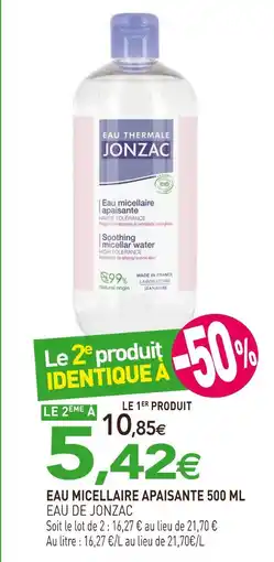 naturéO EAU DE JONZAC Eau micellaire apaisante offre