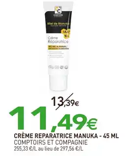 naturéO COMPTOIRES ET COMPAGNIE Crème réparatrice Manuka - 45 ml offre