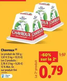 Lidl Chavroux offre