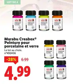 Lidl MARABU CREABOX Peinture pour porcelaine et verre offre