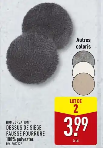 ALDI HOME CREATION Dessus de siège fausse fourrure offre