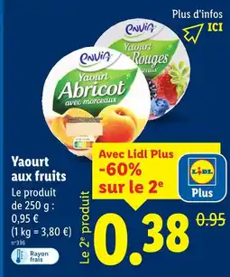 Lidl ENVIA Yaourt aux fruits offre