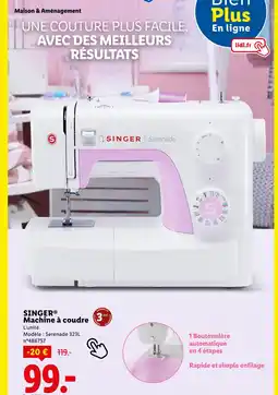 Lidl SINGER Machine à coudre offre