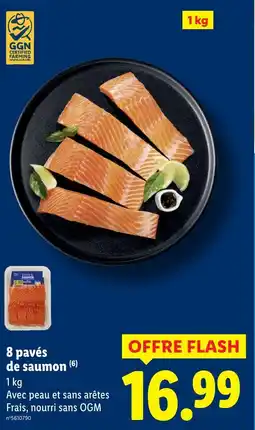 Lidl 8 pavés de saumon offre
