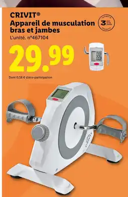 Lidl CRIVIT Appareil de musculation bras et jambes offre