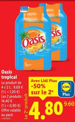 Lidl Oasis Oasis tropical offre