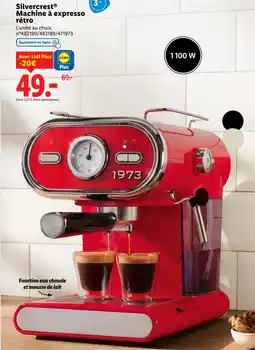 Lidl Silvercrest Machine à expresso rétro offre