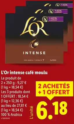 Lidl L'Or Intense café moulu offre