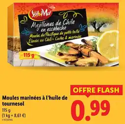 Lidl Moules marinées à l'huile de tournesol offre