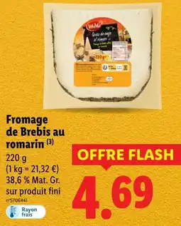 Lidl Fromage de Brebis au romarin offre