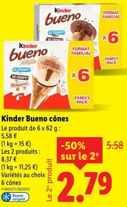 Lidl Kinder Kinder Bueno cônes offre