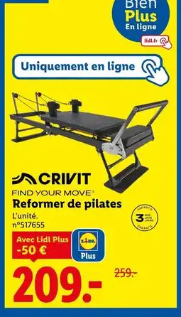 Lidl CRIVIT Reformer de pilates offre